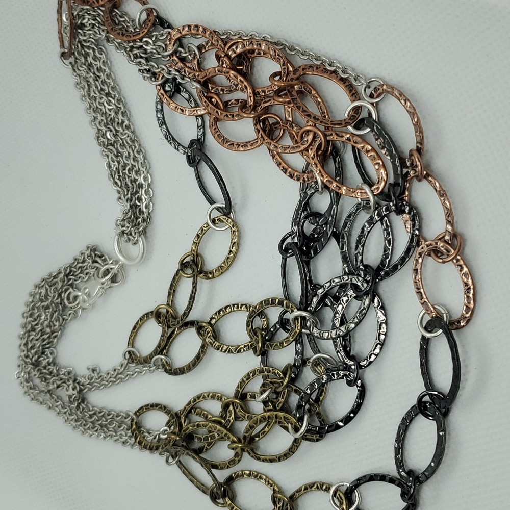 NWOT Premier Designs OCTOBER ZEST Multi-Strand Link Fall Vibes Necklace